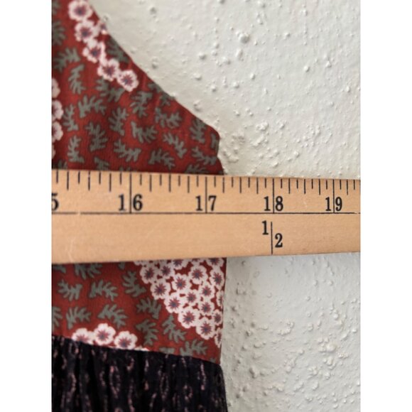 Anthropologie Entro Paisley Print Sleeveless Tiered Boho Chic Blouse Floral Acce - Picture 7 of 9